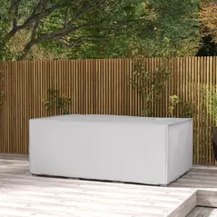Outsunny Outdoor Garden Furniture Cover Waterproof, Anti-UV 600D Heavy Duty Oxford Fabric Patio Furniture Cover for Rectangular Sofa Table Set, Grey, 210 x 140 x 80 cm - 2