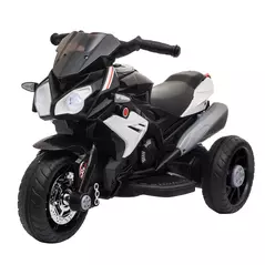 HOMCOM Kids Electric Motorcycle Ride-On Toy, with Three Wheels, Music, Horn, Lights - 1