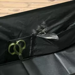 Outsunny Folding Garden Trolley, Outdoor Wagon Cart with Carry Bag, for Beach, Camping, Festival, 120KG Capacity, Black - 8