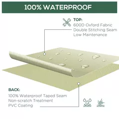 Outsunny 600D Oxford Cloth Furniture Cover Single Chair Garden Patio Outdoor Protector Waterproof 68x87x44-77cm - 4