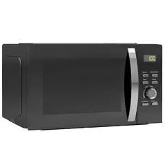 HOMCOM 23L 800W Microwave Oven, Digital Solo Microwave with 5 Power Levels, Automatic Defrost, 8 Auto Cook Menus, 60 Minutes Timer, Clock, Easy Clean, Small Black Microwave - 1