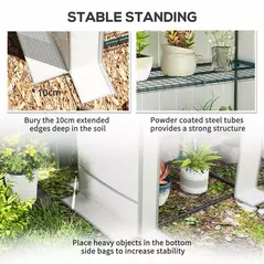 Outsunny Three-Tier Mini Greenhouse - White - 7