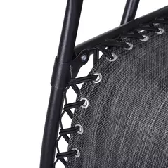 Outsunny 3pcs Folding Zero Gravity Chairs Sun Lounger Table Set w/ Cup Holders Reclining Garden Yard Pool, Light Grey - 9