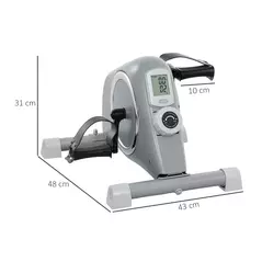 SPORTNOW Pedal Exerciser with Eight Level Magnetic Resistance, with Eight-Level Magnetic Resistance, Grey - 3