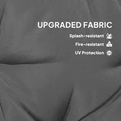 Outsunny Set of Two Φ60cm Outdoor Cushions - Dark Grey - 5