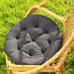 Outsunny Set of Two Φ60cm Outdoor Cushions - Dark Grey - 9
