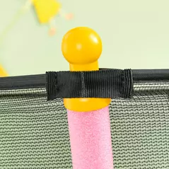 HOMCOM Kids Trampoline Mini Bouncer with Enclosure Safety Net For Ages 3-10 Years - Pink - 8