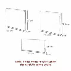 Outsunny Cushion Cover Replacement Garden Rattan Patio Furniture Seat Cover - 3