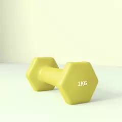 SPORTNOW 2 x 1kg Hexagonal Dumbbells Weights Set with Non-Slip Grip for Home Gym Workout, Yellow - 7