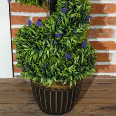 HOMCOM Set of Two 115cm Artificial Lavender Trees - 9