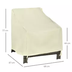 Outsunny 600D Oxford Cloth Furniture Cover Single Chair Garden Patio Outdoor Protector Waterproof 68x87x44-77cm - 3