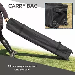 Outsunny 3 x 3(m) Pop Up Gazebo with Mosquito Netting, 1 Person Easy up Marquee Party Tent with 1-Button Push, Double Roof, Carry Bag, Sandbags, Height Adjustable Instant Shelter, Grey - 8