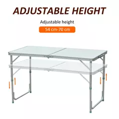 Outsunny Portable Aluminum Foldable Table - 4