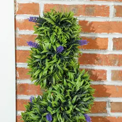 HOMCOM Set of Two 115cm Artificial Lavender Trees - 8