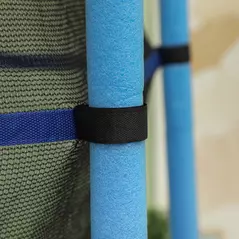 HOMCOM 4.6FT/55" Kids Trampoline with Enclosure Net, Outdoor Indoor Use, for Ages 3-10 Years, Blue - 9