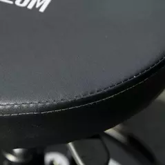 HOMCOM Rolling Mechanical Stool, Pneumatic Adjustable Workshop Stool with Tool Tray, Wheels - Black - 7