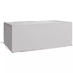 Outsunny Outdoor Garden Furniture Cover Waterproof, Anti-UV 600D Heavy Duty Oxford Fabric Patio Furniture Cover for Rectangular Sofa Table Set, Grey, 210 x 140 x 80 cm - 1