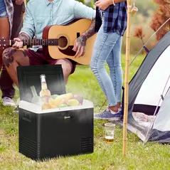 Outsunny 50L Car Refrigerator, Portable Compressor Car Fridge Freezer, Electric Cooler Box with 12/24V DC and 110-240V AC for Camping, Driving, Picnic, Down to -20℃ - 2