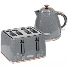 HOMCOM 3kW Rapid Boil Honeycomb Kettle - Grey - 4