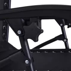 Outsunny Folding Zero Gravity Chairs, 3 Pieces Adjustable Sun Lounger and Table Set with Cup Holder and Headrest, Patio Bistro Set with Reclining Garden Chairs for Outdoor, Black - 9