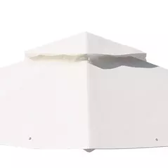 Outsunny 3x3(m) Replacement Gazebo Canopy, Double Tier Roof Top for Garden, Patio, Outdoor, Beige (TOP ONLY) - 7