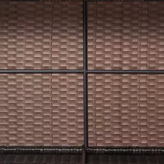 Outsunny PE Rattan Garden Coffee Table with Glass Table Top - Brown - 8