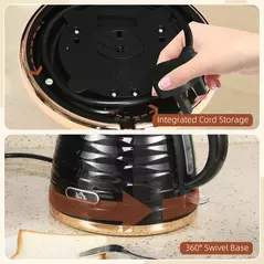 HOMCOM 3kW Rapid Boil Honeycomb Kettle - Black - 9