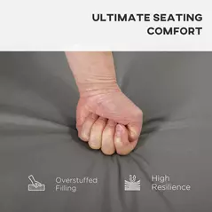 Outsunny Outdoor Cushion Pad Set for Rattan Furniture, 7 Piece Garden Furniture Cushions ONLY, Grey - 5