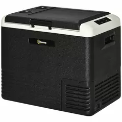 Outsunny 50L Car Refrigerator, Portable Compressor Car Fridge Freezer, Electric Cooler Box with 12/24V DC and 110-240V AC for Camping, Driving, Picnic, Down to -20℃ - 1