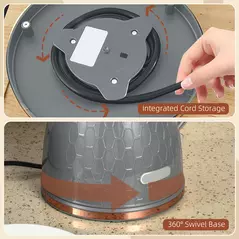 HOMCOM 3kW Rapid Boil Honeycomb Kettle - Grey - 9