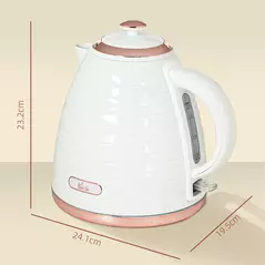 HOMCOM 3kW Rapid Boil Honeycomb Kettle - Cream - 3
