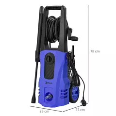 DURHAND 1800W High Pressure Washer, 150 Bar Pressure, 510 L/h Flow, High-Performance Portable Power Jet Wash Cleaner Blue - 3