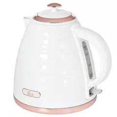 HOMCOM 3kW Rapid Boil Honeycomb Kettle - Cream - 1