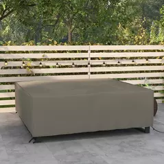 Outsunny Large Square Patio Garden Furniture Set Cover 600D Oxford Waterproof, 230 x 230 x 70cm, Grey - 2