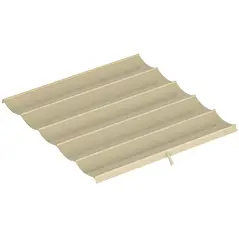 Outsunny Retractable Pergola Cover, 2.55 x 2.5 m Replacement Canopy Fabric for 3 x 3 m Frame, Roof Top Only, Beige - 1