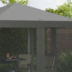 Outsunny 3 x 3 m Pop Up Gazebo, 420D Garden Tent Canopy with Removable Mesh Sidewall Netting, Carry Bag for Garden Patio Outdoor, Light Grey - 9