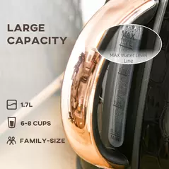 HOMCOM 3kW Rapid Boil Honeycomb Kettle - Black - 6