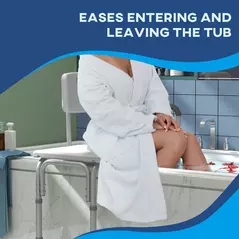 HOMCOM Height Adjustable Shower Chair, Non Slip Bath Transfer Bench for Elderly, Disabled with Armrest and Backrest, 300 lbs Capacity, White - 7