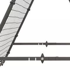 HOMCOM Double Sided Football Rebounder Net, Football Rebound Goal with Five Adjustable Angles, Black - 9