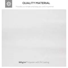 Outsunny 3x3(m) Replacement Gazebo Canopy, Double Tier Roof Top for Garden, Patio, Outdoor, Beige (TOP ONLY) - 4