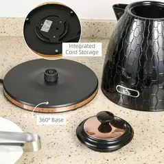 HOMCOM 3kW Rapid Boil Honeycomb Kettle - Black - 9