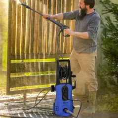 DURHAND 1800W High Pressure Washer, 150 Bar Pressure, 510 L/h Flow, High-Performance Portable Power Jet Wash Cleaner Blue - 2