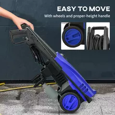 DURHAND 1800W High Pressure Washer, 150 Bar Pressure, 510 L/h Flow, High-Performance Portable Power Jet Wash Cleaner Blue - 8