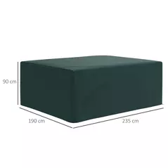 Outsunny Garden Furniture Cover, Waterproof Anti-UV Large Protective Patio Set Covers, 235 x 190 x 90cm, Green - 3