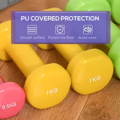 HOMCOM 6Kg Dumbbell Set, Fitness Weight Set for Men and Women, Home Gym Workout - 7