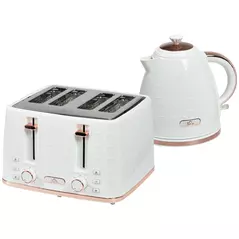 HOMCOM 3kW Rapid Boil Honeycomb Kettle - Cream - 4