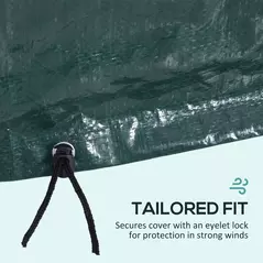 Outsunny Garden Furniture Cover, Waterproof Anti-UV Large Protective Patio Set Covers, 235 x 190 x 90cm, Green - 6