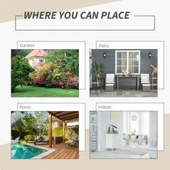 Outsunny 2 Seater Rattan Cube Garden Furniture Set, Rattan Dining Set with Cushions, Outdoor Dining Table and Chairs with 2 Armchairs, 2 Stools, Rectangular Glass Top Table for Patio, Balcony, Grey - 5