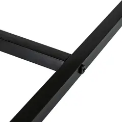 HOMCOM Bedside Table Nightstand Two-Drawer Bedroom Storage Unit Zig Zag Design with Black Metal Handles, Natural - 8