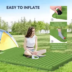 Outsunny 2 Person Camping Inflatable Mattress - Green - 4